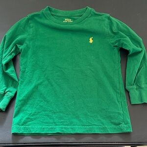 Polo by Ralph Lauren Kelly Green Long-Sleeve Tee with Yellow Pony